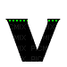 Kaz_Creations Alphabets Green  Letter V - GIF animasi gratis