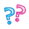 pink and blue question marks - GIF animate gratis