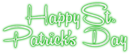 Happy St.Patrick's Day.Text.Green - KittyKatLuv65 - bezmaksas png