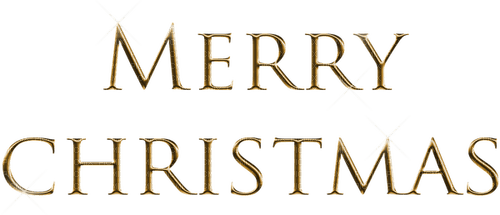 Merry Christmas.Text.Gold.Victoriabea - PNG gratuit