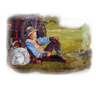 loly33 cowboy western landscape paysage - png gratis