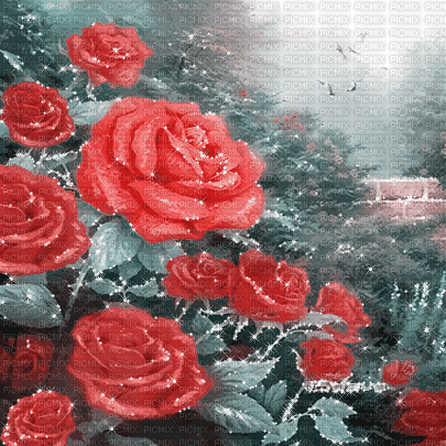 soave background animated flowers vintage rose - Besplatni animirani GIF