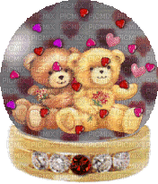 coeur globe teddy bear toy gif deco tube sweet - Animovaný GIF zadarmo