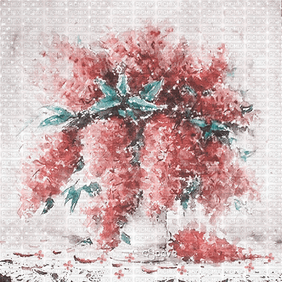 soave background animated flowers vase room - 無料のアニメーション GIF