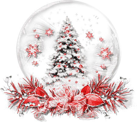 soave deco winter christmas globe snowglobe tree - безплатен png