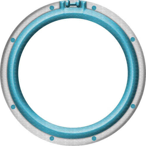 Frame. Circle. Turquoise. White. Leila - PNG gratuit
