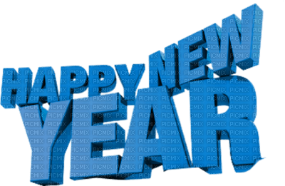 Kaz_Creations  Text Logo Happy New Year - PNG gratuit