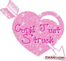 cupid struck glitter text - Darmowy animowany GIF