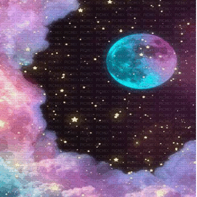 moon sky background (created with gimp) - GIF animé gratuit