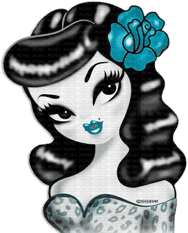 soave woman rockabilly vintage summer pin up - 免费PNG