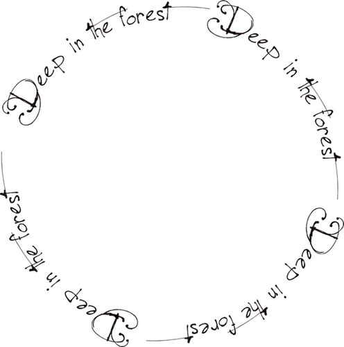 Frame.Text.Forest.Round.Cadre.Victoriabea - zadarmo png