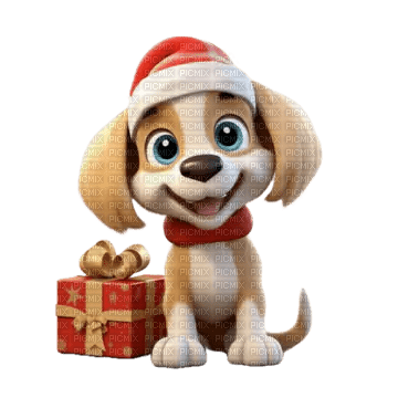 Hund dog christmas - бесплатно png