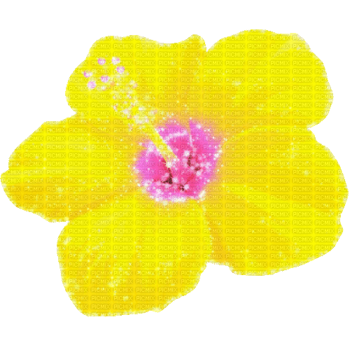 Animated.Flower.Yellow.Pink - By KittyKatLuv65 - GIF animado gratis