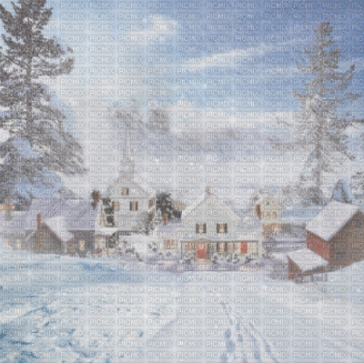 Winterhaus - Gratis geanimeerde GIF