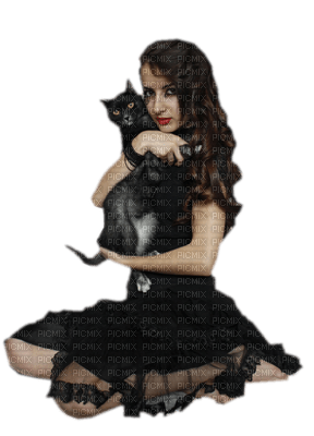 Kaz_Creations Woman Femme Cat Kitten Cats - PNG gratuit