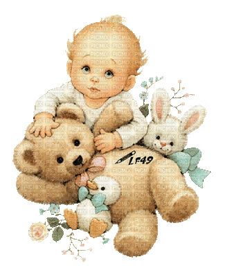 baby with toy bp - Бесплатный анимированный гифка