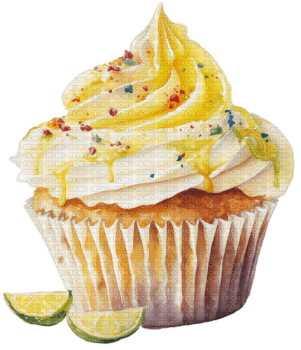 lemon cupcake yellow cupcake au citron jaune - png ฟรี