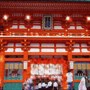 japanese shrine background - Zdarma animovaný GIF
