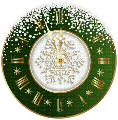 Kaz_Creations Christmas Deco  New Year Clock - kostenlos png