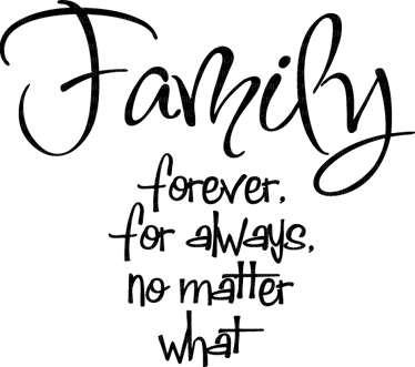 Kaz_Creations Logo Text Family forever for always no matter what - png gratuito