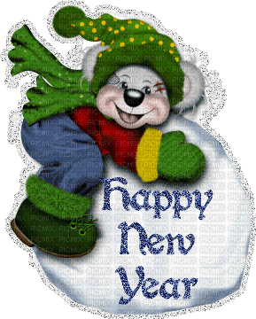 Kaz_Creations Logo Text Happy New Year - Бесплатный анимированный гифка