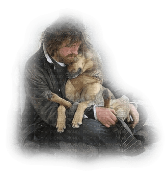 Kaz_Creations Man-Homme-Dog - Free PNG