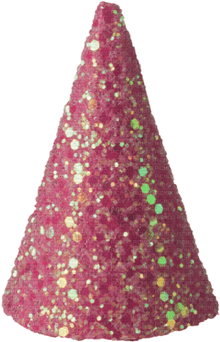 pink glitter party hat - zadarmo png