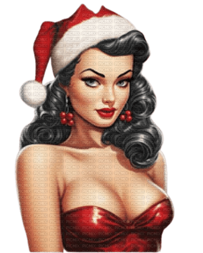 frau, woman, femme, vintage, christmas - 免费PNG