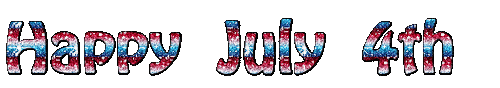 Happy July 4th.Text.Red.White.Blue - GIF animé gratuit