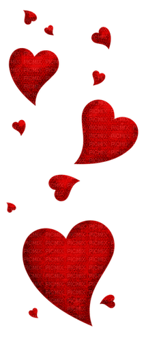 dolceluna heart hearts red deco - Free PNG