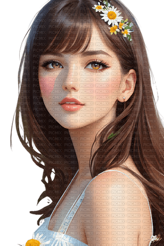 loly33 femme marguerite - 無料png
