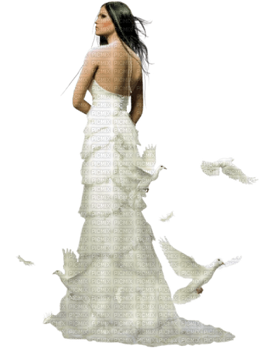 Woman  White  Bird - Bogusia - darmowe png
