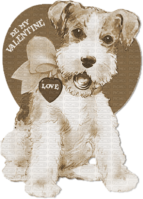 soave valentine deco text heart animals dog heart - png grátis