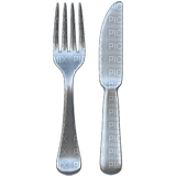 Fork and knife emoji - kostenlos png