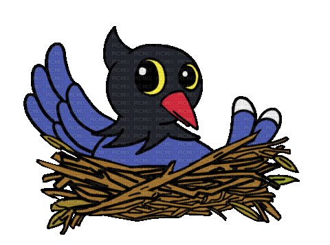 Bird Nest - GIF animé gratuit