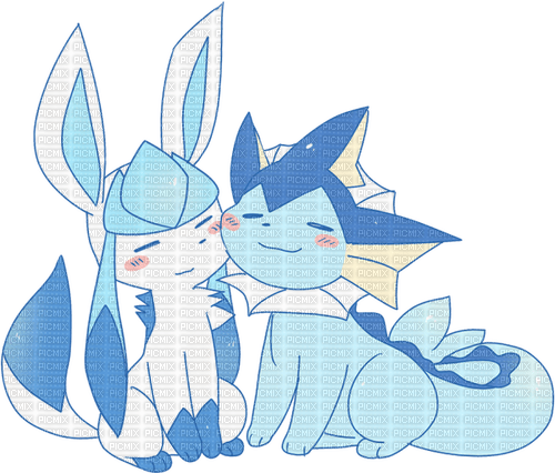 Glaceon and Vapereon - png gratis