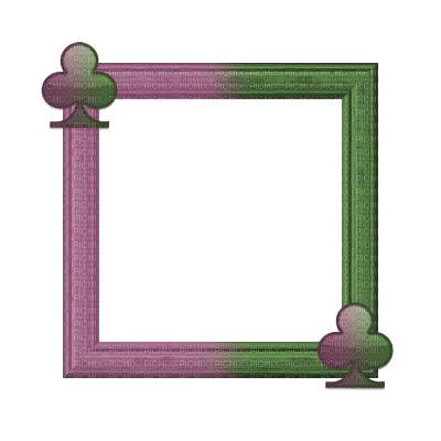 Small Pink/Green Frame - gratis png