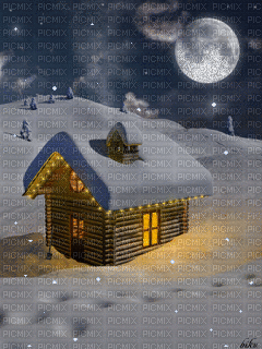 Winter Chalet - GIF animasi gratis