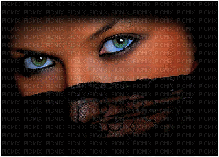cecily-image regard animé femme voilée - Besplatni animirani GIF