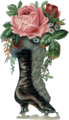 Kaz_Creations Deco Flower Boot  Victorian - Free PNG