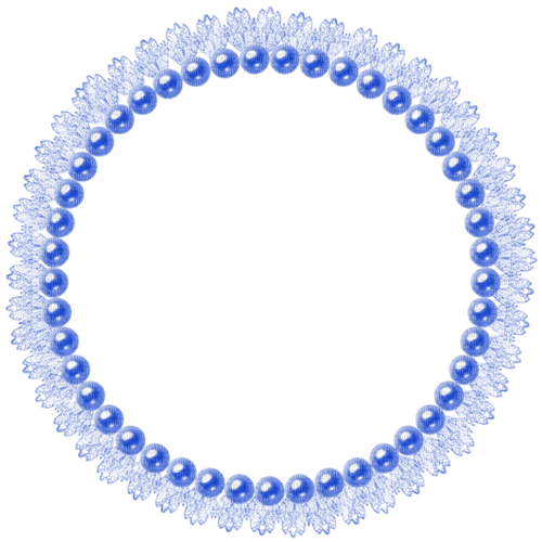 Blue Pearls Frame - PNG gratuit