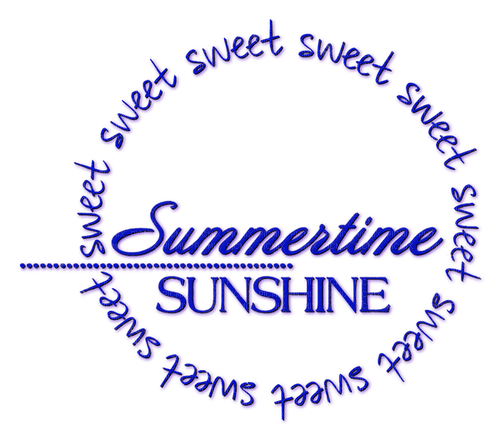 Sweet Summertime Sunshine.Text.Blue - zadarmo png