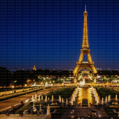Rena Night Nacht Eiffelturm Paris Hintergrund - Gratis animerad GIF