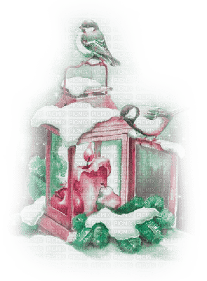 soave deco vintage winter christmas lamp candle - 無料png