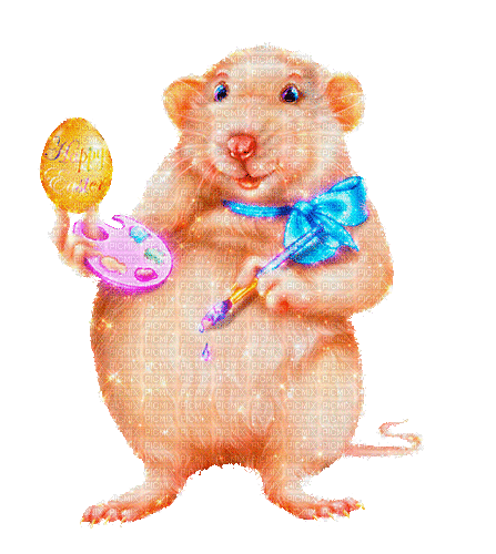 Easter mouse  by nataliplus - Бесплатный анимированный гифка