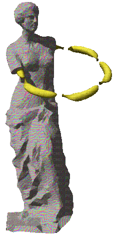 Rotaing Food Banana Venus Statue - Безплатен анимиран GIF