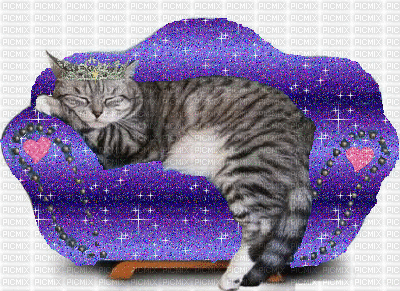 Sleeping Princess Cat - Бесплатный анимированный гифка