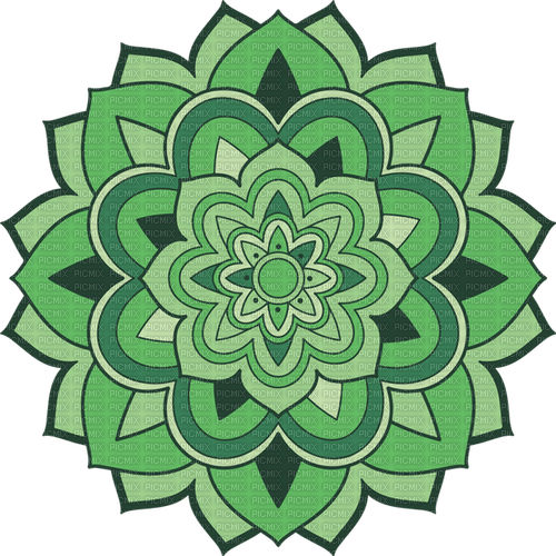 Green Mandala - ücretsiz png