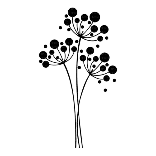 dandelion silhouette Bb2 - bezmaksas png