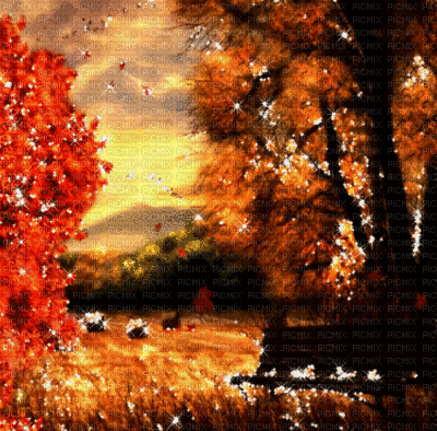 loly33 fond paysage automne - 免费动画 GIF